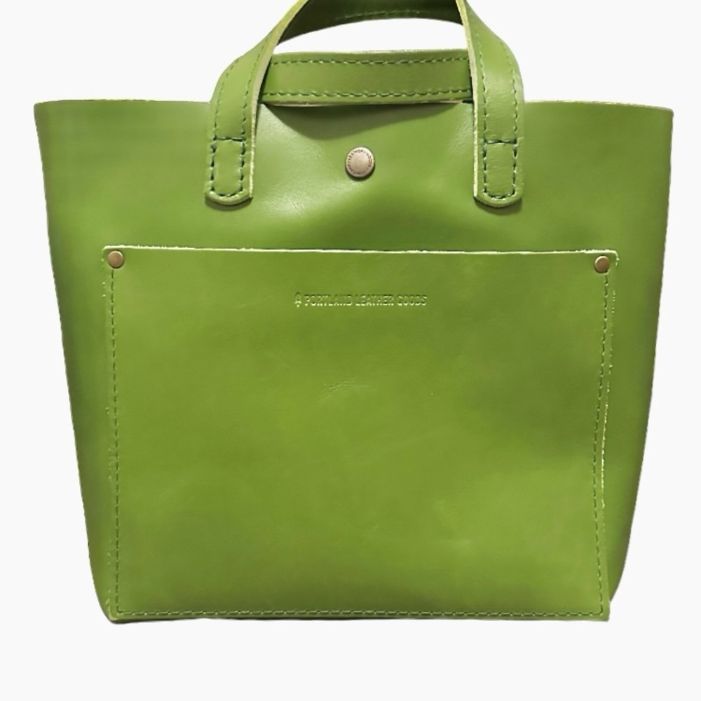 Portland Leather Green Apple Mini Tote Bag